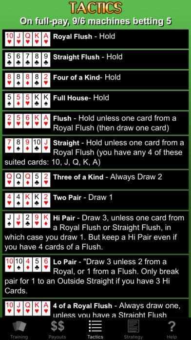 Video Poker Trainer - Jacks or Better screenshot 3