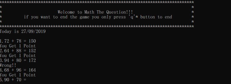 Math The Question