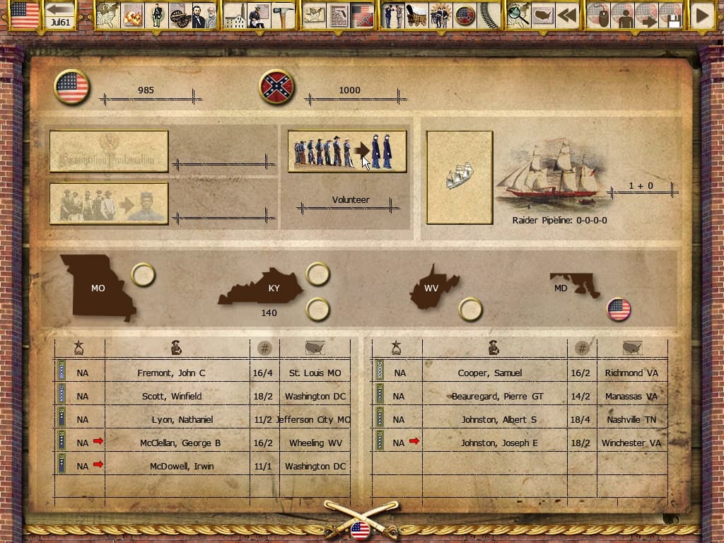 Gary Grigsbys War Between the States screenshot 5