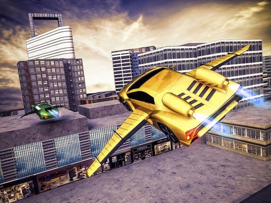 Free sport Car Flying Simulator pro screenshot 2