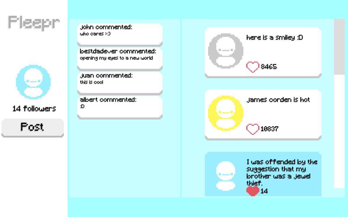Pleepr: A Social Media Game screenshot 2