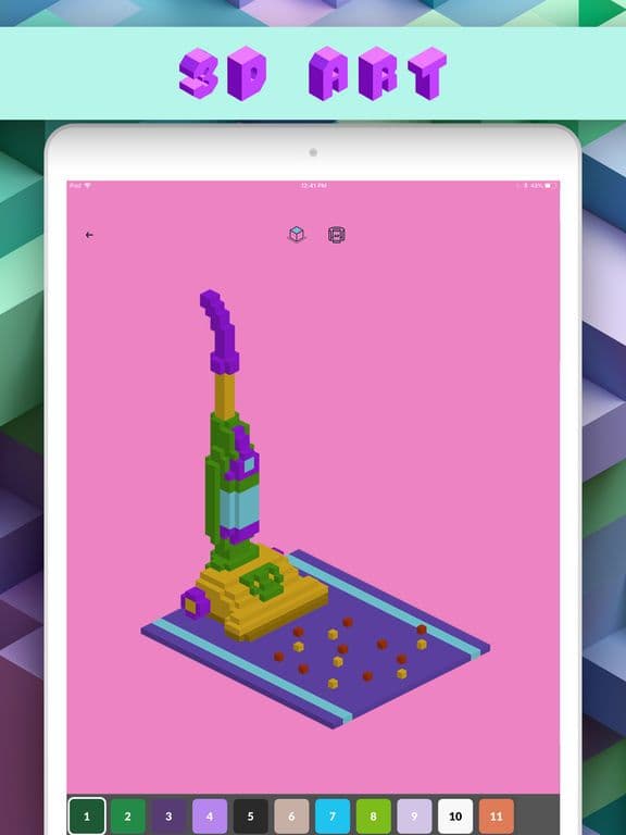 3d Number Coloring: Voxel Art screenshot 3
