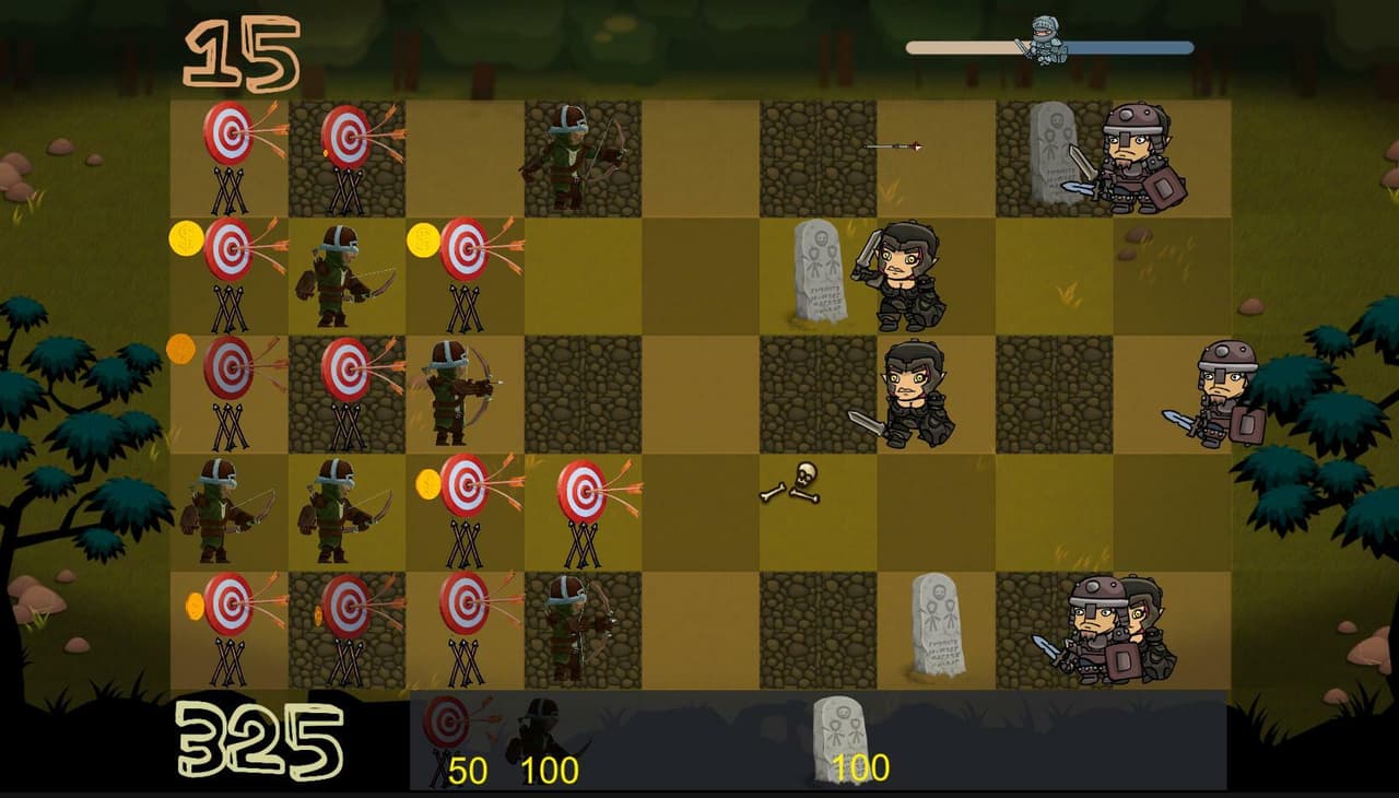 GlitchGarden Archers vs Warriors