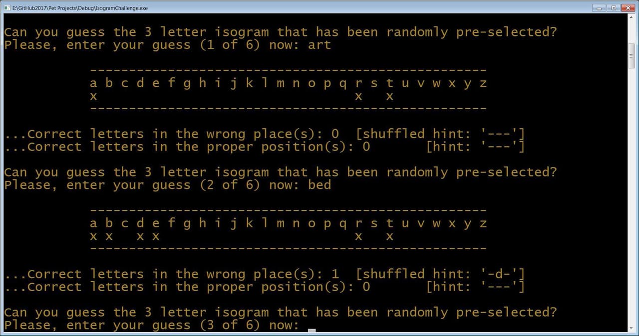 Isogram Challenge screenshot 3