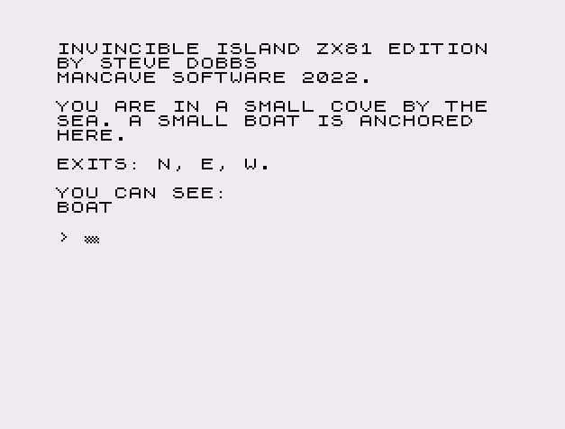 Invincible Island ZX81 Edition