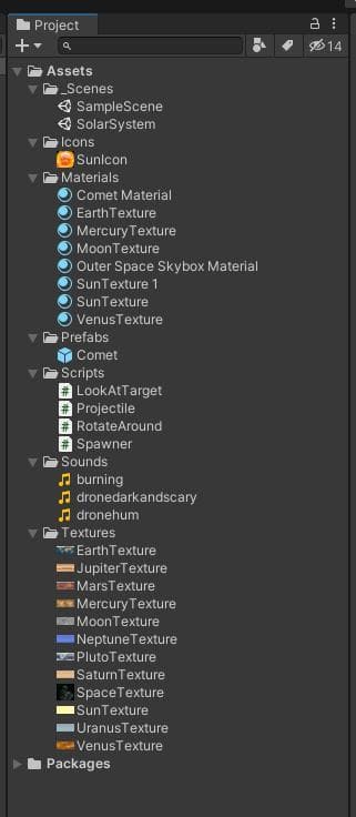 Solar System Project (skadali) screenshot 2