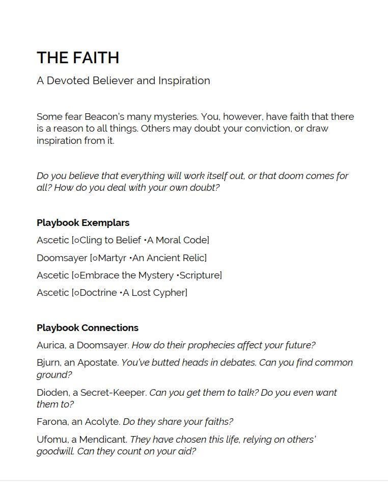 The Faith - A Moth-Light playbook screenshot 2