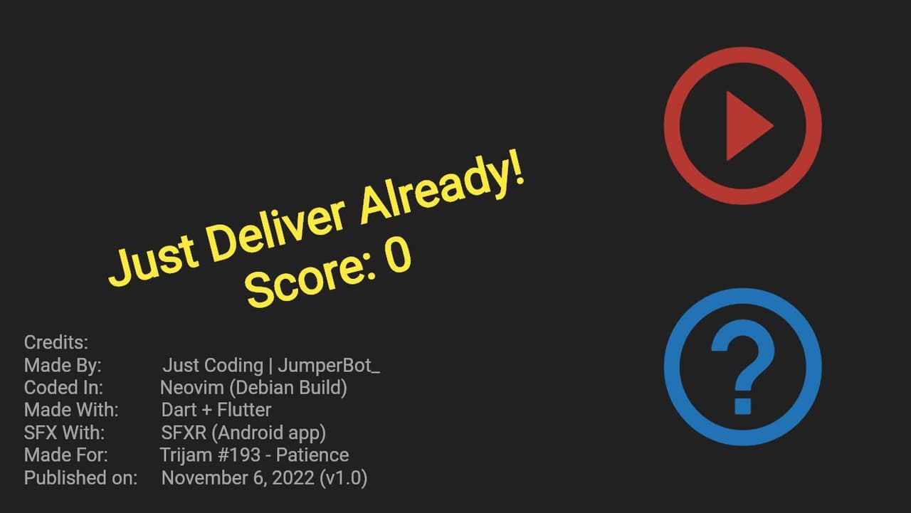 Just Delivery Already! screenshot 2