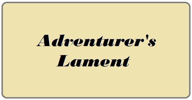 Adventurers Lament