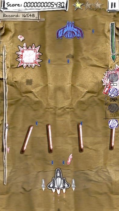 Shock-X. - Space shooter wars paper screenshot 2