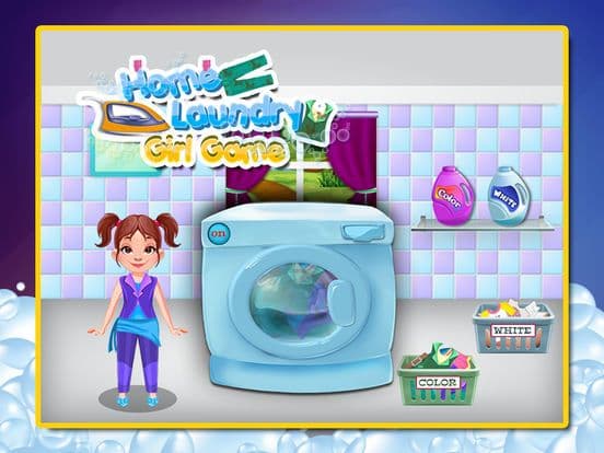 Home Laundry Girl Game screenshot 2
