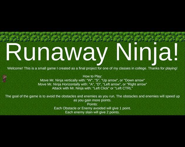 Runaway Ninja!