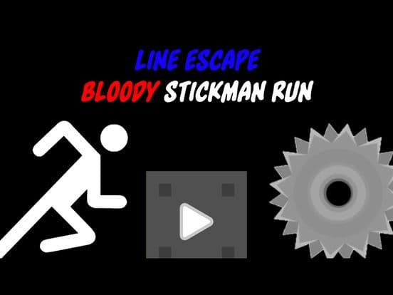 Line Escape - Bloody Stickman Run Free screenshot 4