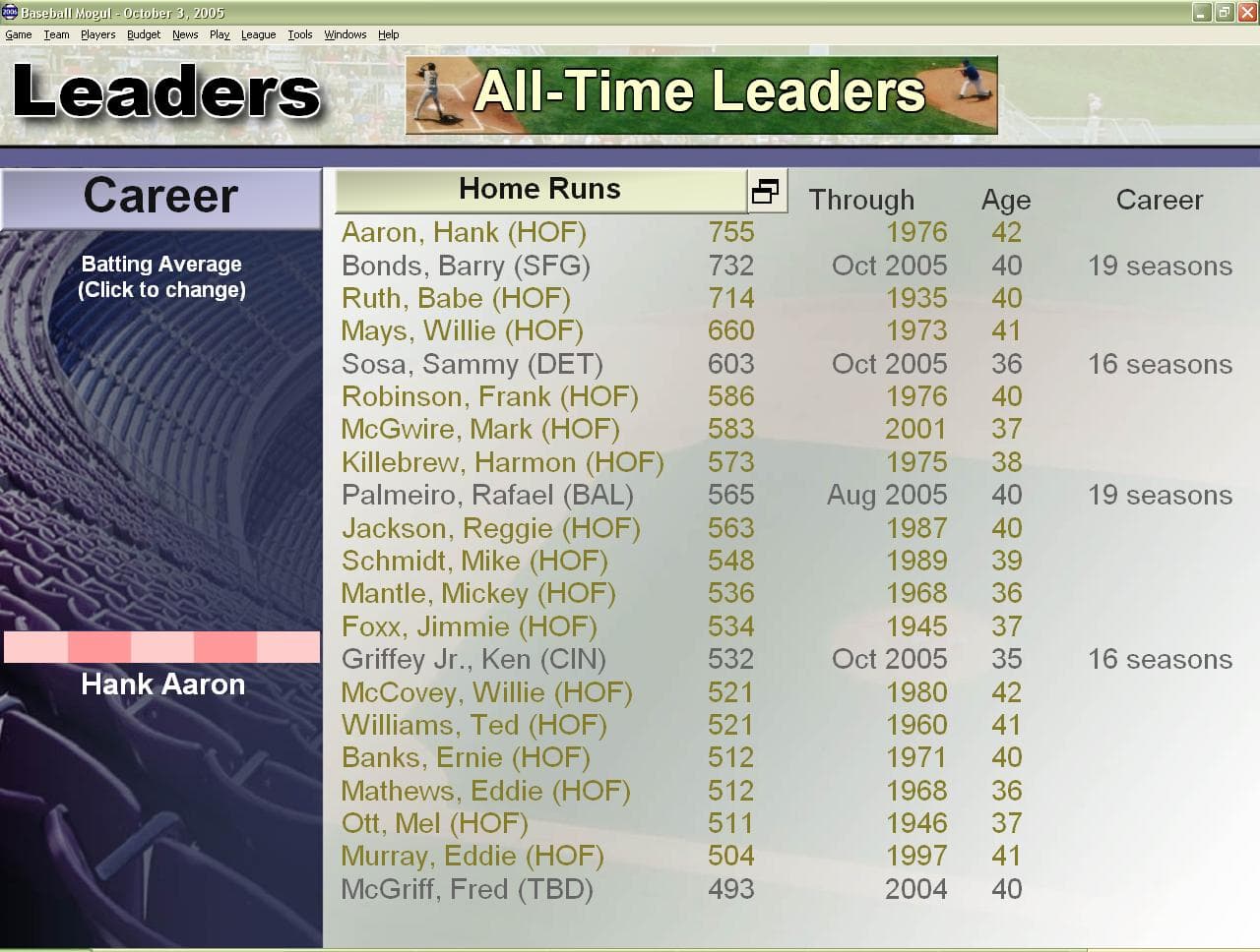 Baseball Mogul 2006 screenshot 5