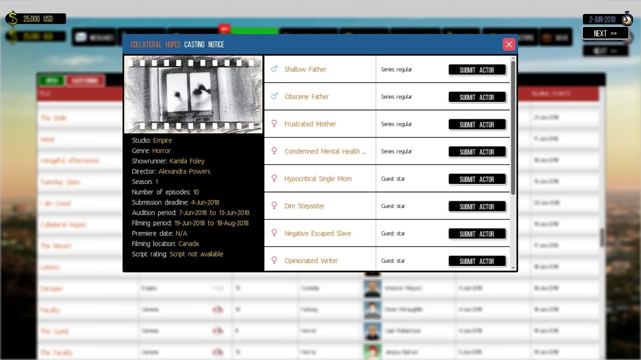 Cattle Call: Hollywood Talent Manager screenshot 3