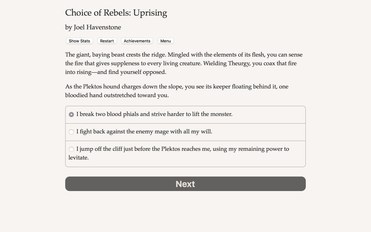 Choice of Rebels: Uprising