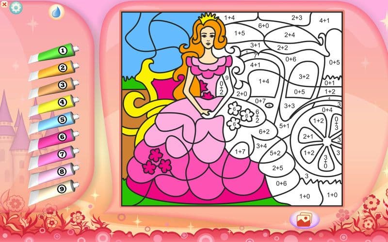 Color by Numbers - Princesses - Free screenshot 2