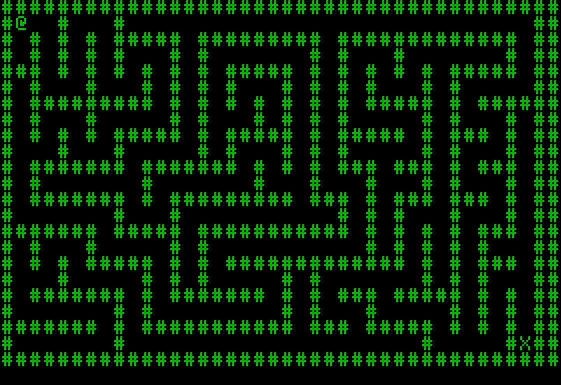 ASCII Maze Game for Apple IIe