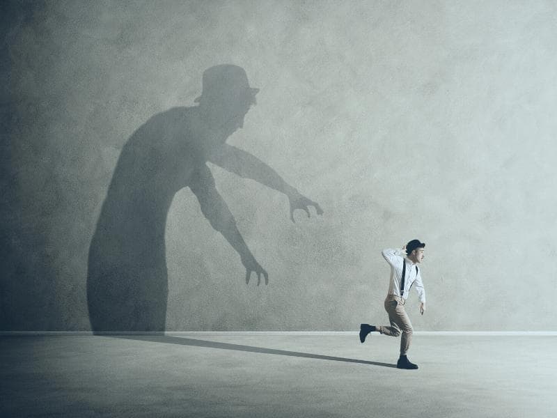 A girl with her fear