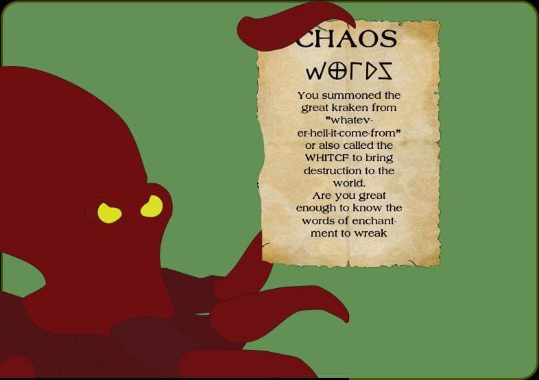 CHAOS WORDS