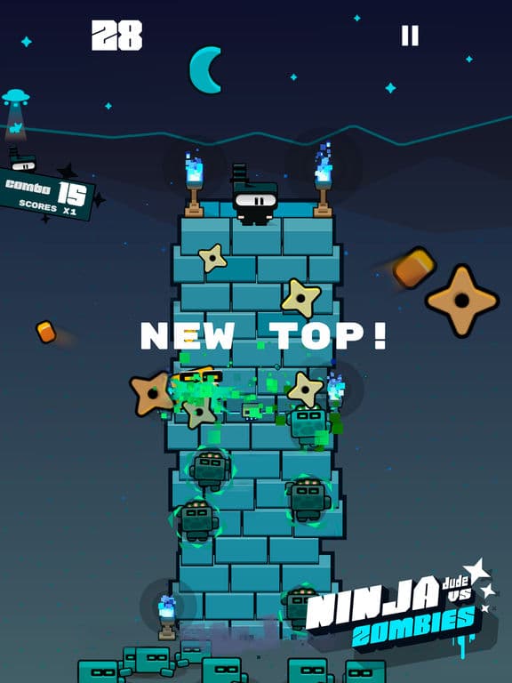 Ninja Dude vs Zombies - endless tap n slash zombie arcade game screenshot 2