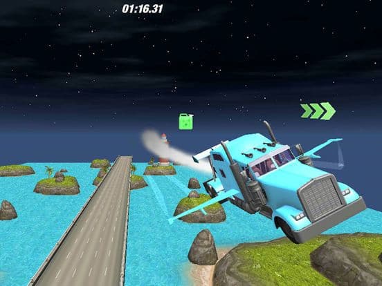 Traffic Driving In Sky: Real Truck Flying Simulation Game 3D screenshot 2