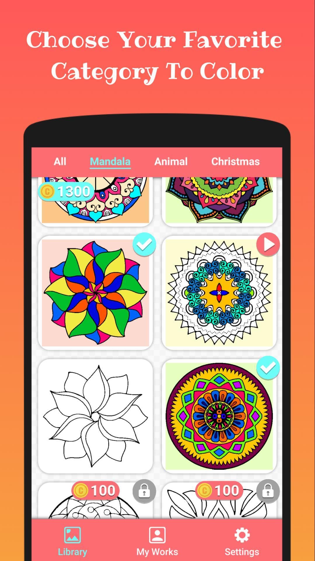 Mandala Coloring Book screenshot 3