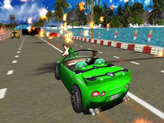 Burning Highway ( 3D Car Shooting Games ) screenshot 4