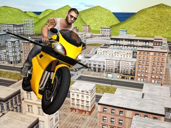Flying Moto Traffic Racer 3d screenshot 3
