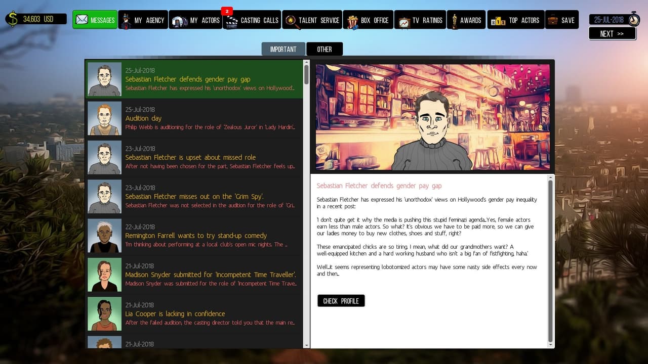 Cattle Call: Hollywood Talent Manager screenshot 4