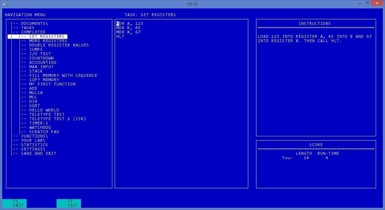 TX-15 - The Joy of Assembler screenshot 2