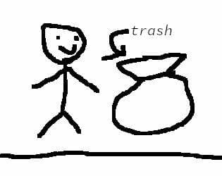 Simulation of the collection of garbage