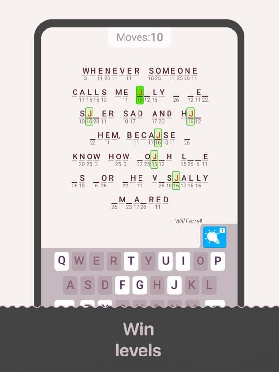 Cryptogram: Word Brain Puzzle screenshot 4