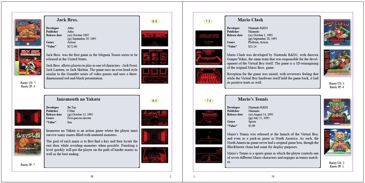 the VirtualBoy Encyclopedia Book screenshot 3