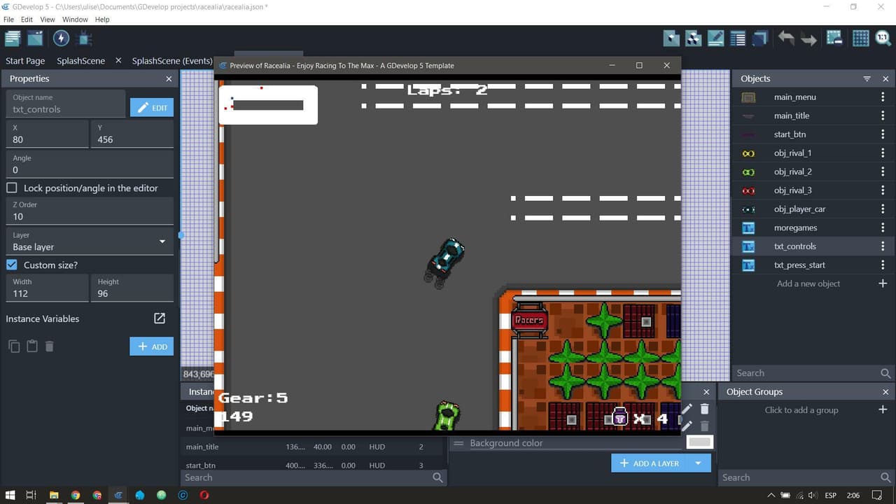 Racealia - Enjoy Racing To The Max - A GDevelop 5 Template
