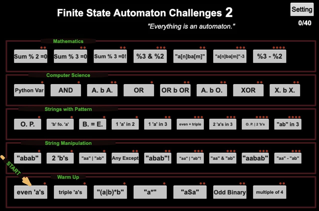 Finite State Automaton Challenges 2 screenshot 2