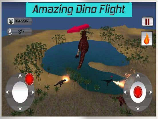Flying Dinosaur Simulator - Velociraptor & spinosaurus Simulation FREE game screenshot 2