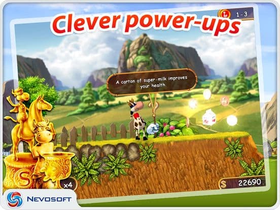 Supercow: funny farm arcade platformer HD Lite screenshot 4