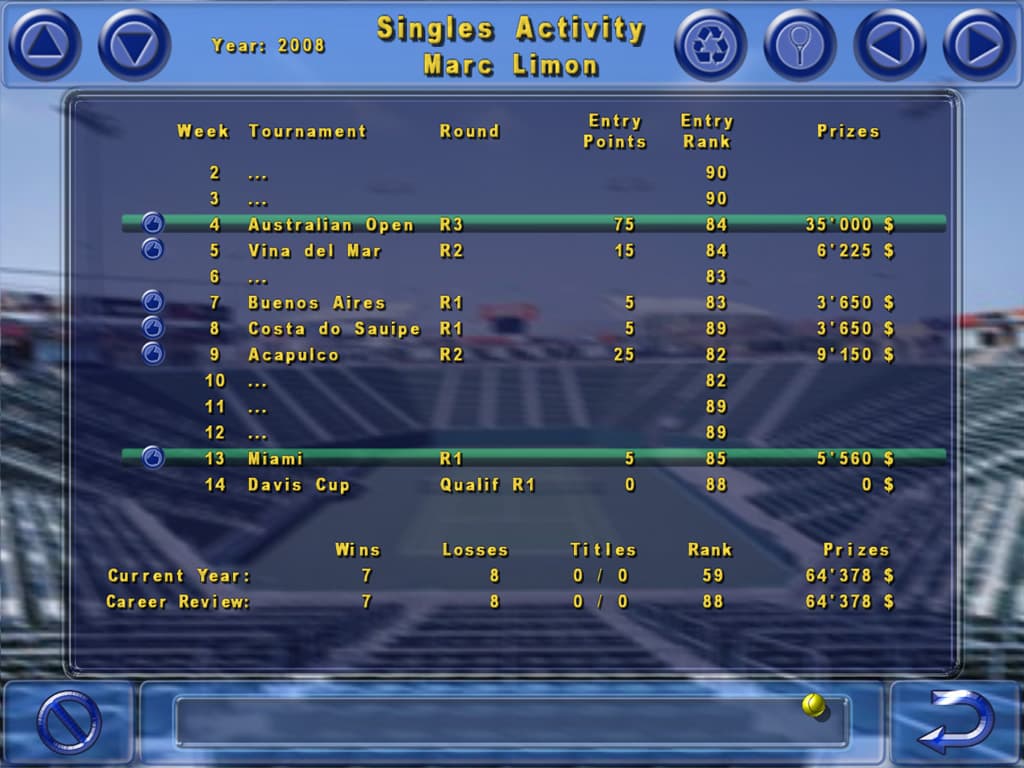 Tennis Elbow 2011 screenshot 3