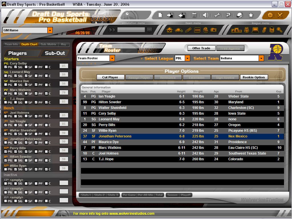 Draft Day Sports: Pro Basketball screenshot 2
