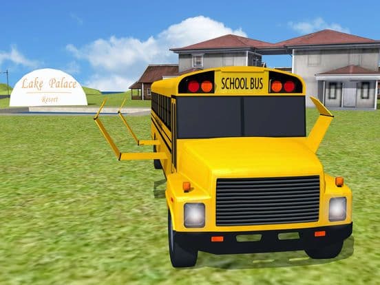 Flying School bus Simulator game screenshot 2