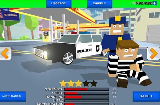 Blocky Cop Craft Running Thief screenshot 3
