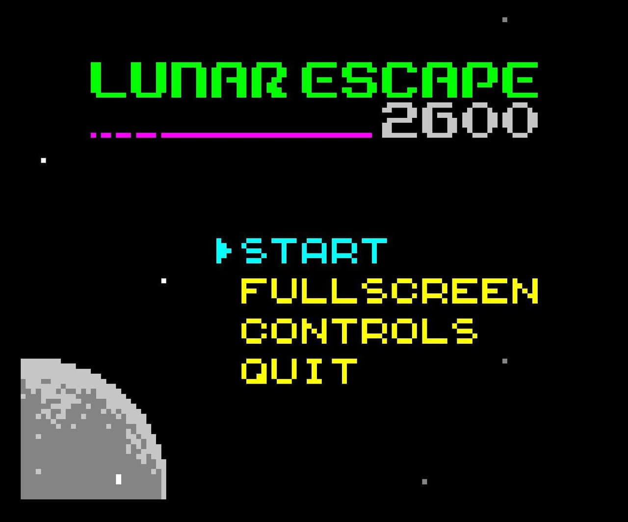 Lunar Escape 2600 screenshot 2