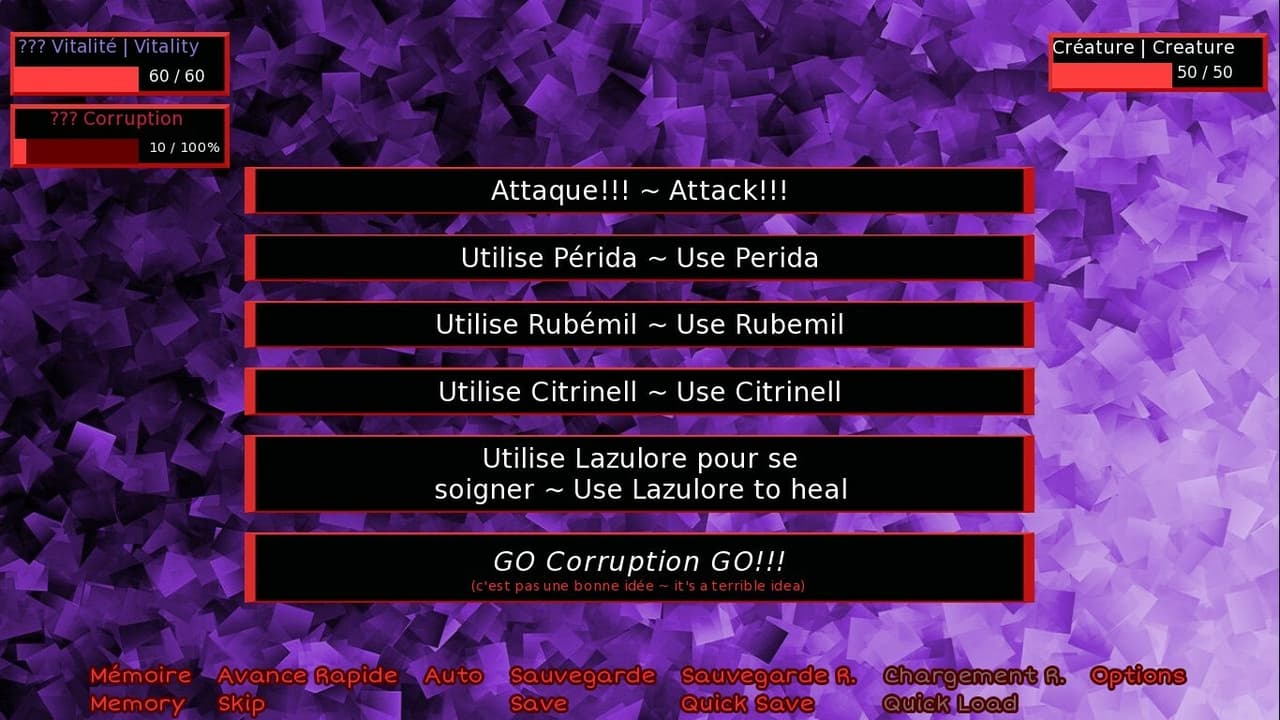 Ivanoile ~ Christalixeur Corruption (itch) screenshot 5
