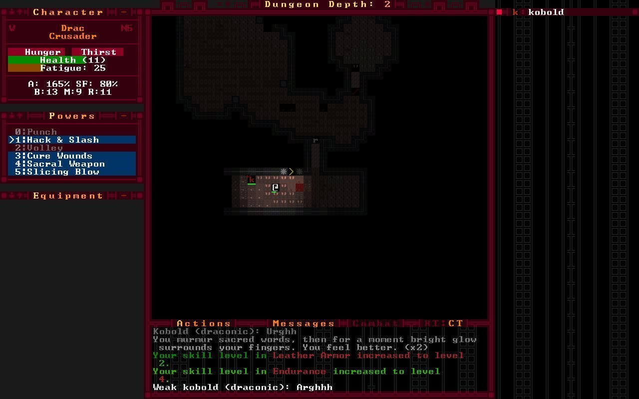 Dungeons of Everchange ASCII screenshot 5