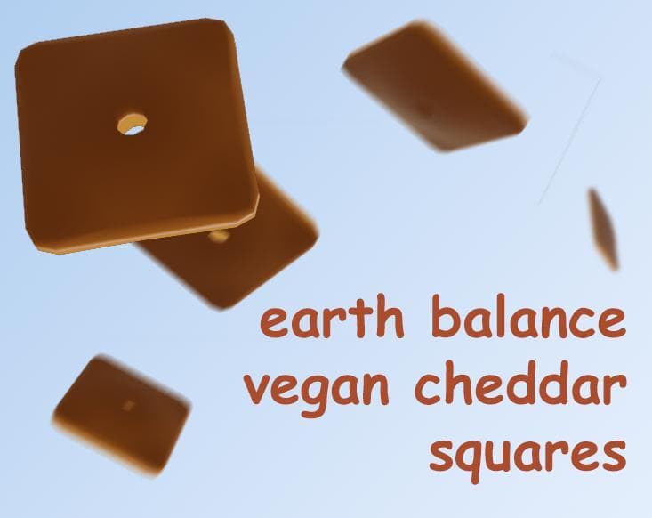 earth balance vegan cheddar squares