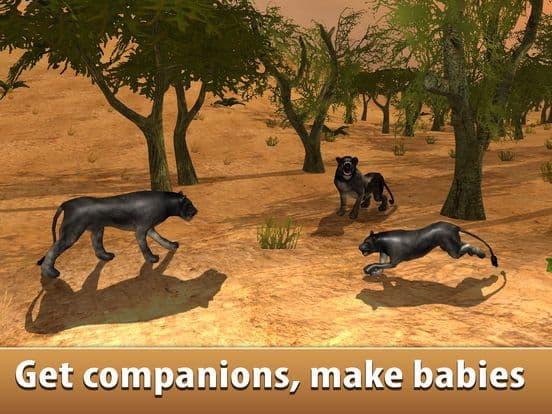 Black Wild Panther Simulator 3D - Be a wild cat in animal simulator! screenshot 2