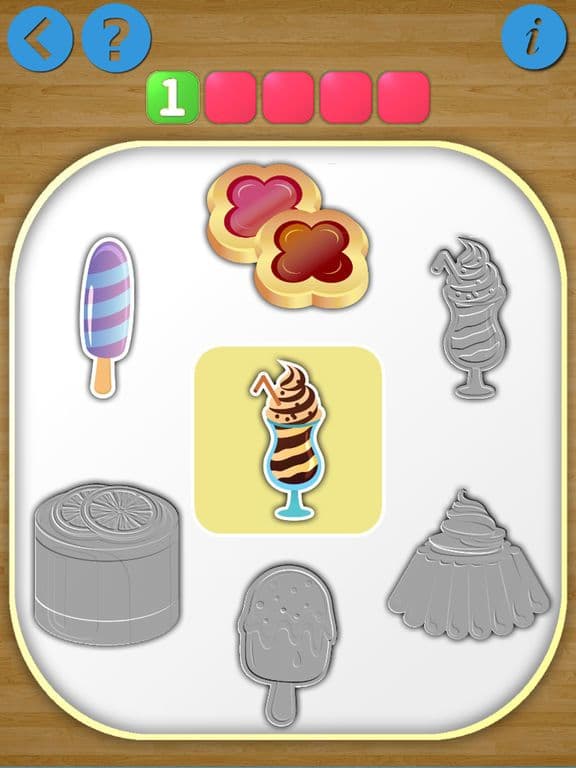 The shadow puzzle sweets. Educational game HD Free screenshot 3