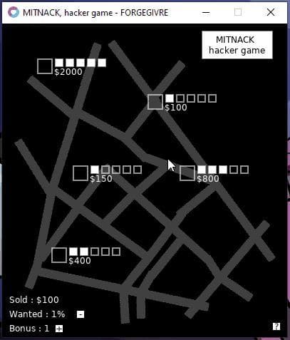 MITNACK, hacker game - FORGEGIVRE screenshot 2