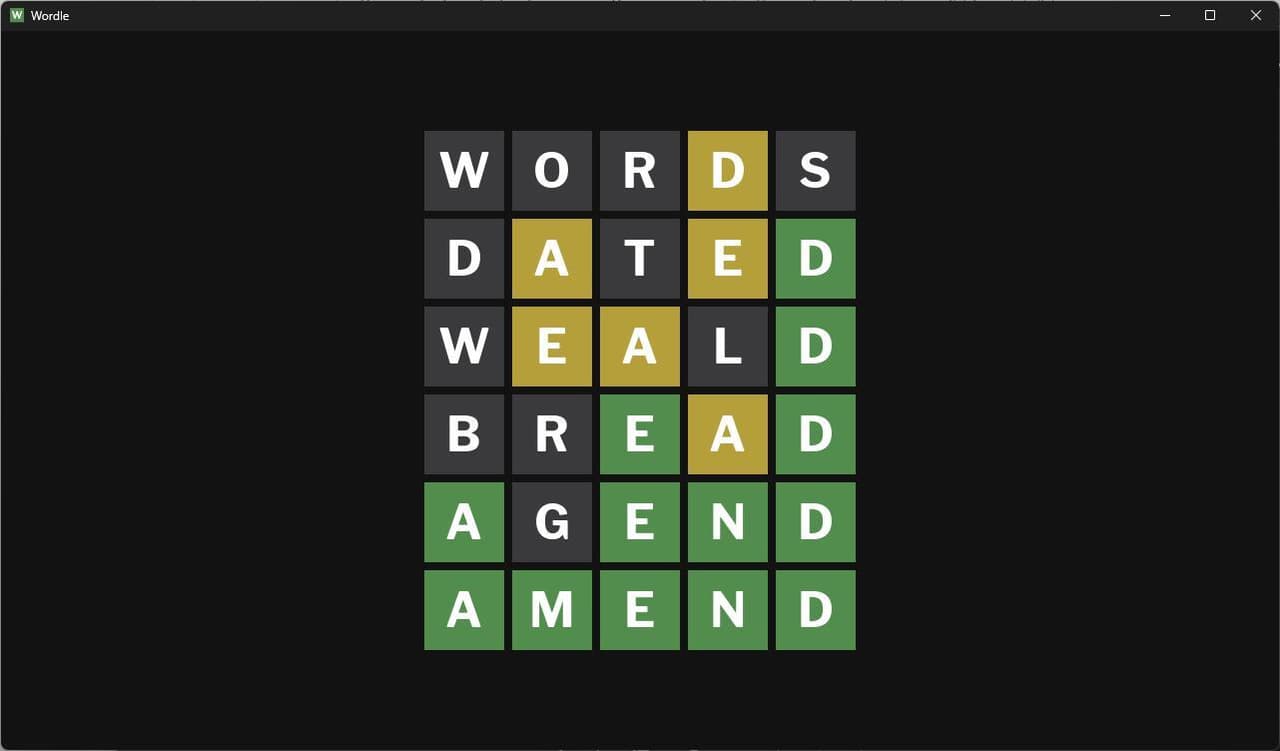 A Wordle Game